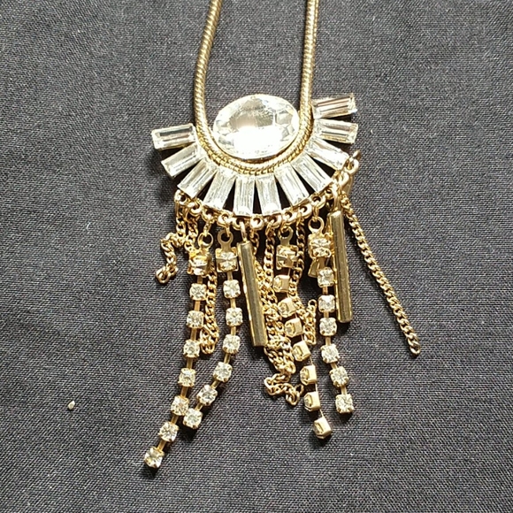 Gold and crystal INC necklace - Picture 3 of 4